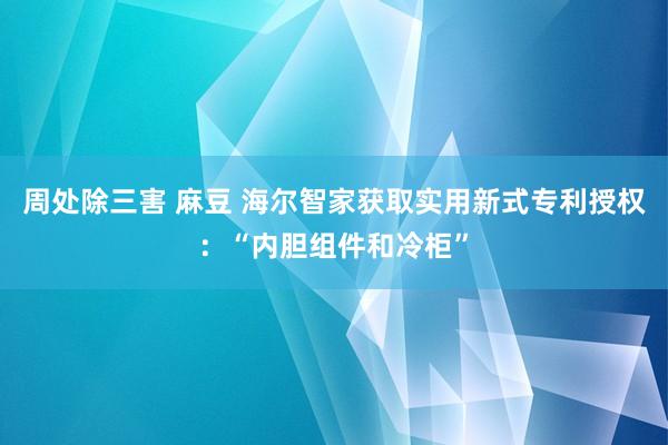 周处除三害 麻豆 海尔智家获取实用新式专利授权：“内胆组件和冷柜”