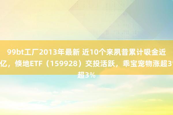99bt工厂2013年最新 近10个来夙昔累计吸金近7亿，倏地ETF（159928）交投活跃，乖宝宠物涨超3%