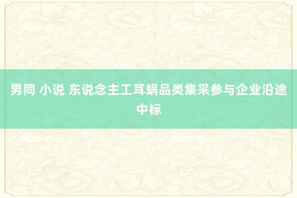 男同 小说 东说念主工耳蜗品类集采参与企业沿途中标