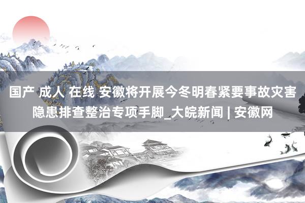 国产 成人 在线 安徽将开展今冬明春紧要事故灾害隐患排查整治专项手脚_大皖新闻 | 安徽网