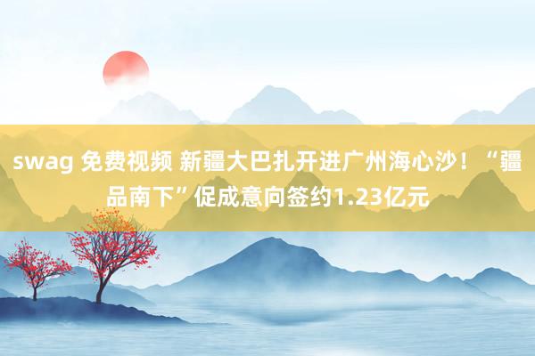 swag 免费视频 新疆大巴扎开进广州海心沙！“疆品南下”促成意向签约1.23亿元