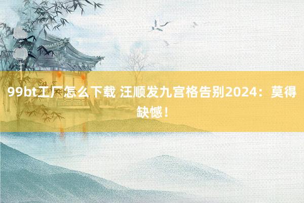 99bt工厂怎么下载 汪顺发九宫格告别2024：莫得缺憾！