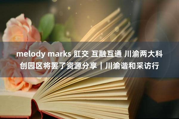 melody marks 肛交 互融互通 川渝两大科创园区将罢了资源分享｜川渝谐和采访行