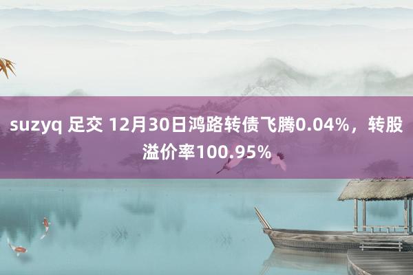 suzyq 足交 12月30日鸿路转债飞腾0.04%，转股溢价率100.95%