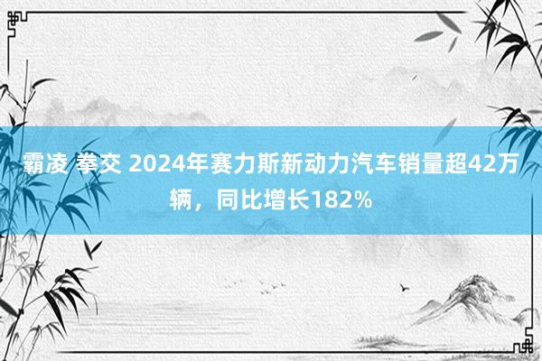 霸凌 拳交 2024年赛力斯新动力汽车销量超42万辆，同比增长182%