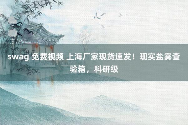swag 免费视频 上海厂家现货速发！现实盐雾查验箱，科研级